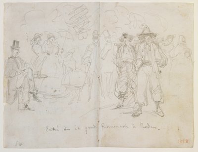 Entrance of the Grande Promenade at Baden, 1858 by James Abbott McNeill Whistler